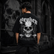 Broken Skull Oversized Black T-Shirt