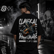 Classical Nightmare Skeleton Guitar Oversized Black T-Shirt