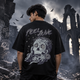 Feel Alive Cosmic Skull Oversized Black T-Shirt