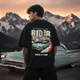 Retro Rider Black Oversized T-Shirt