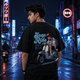 Left Nothing Behind Black Oversized T-shirt
