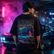 American Legend Black Oversized T-Shirt