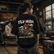 Fly High Oversized Black T-Shirt
