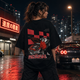 Speed Demon Oversized Black T-Shirt