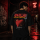 Heart Glitch Black Oversized T-Shirt