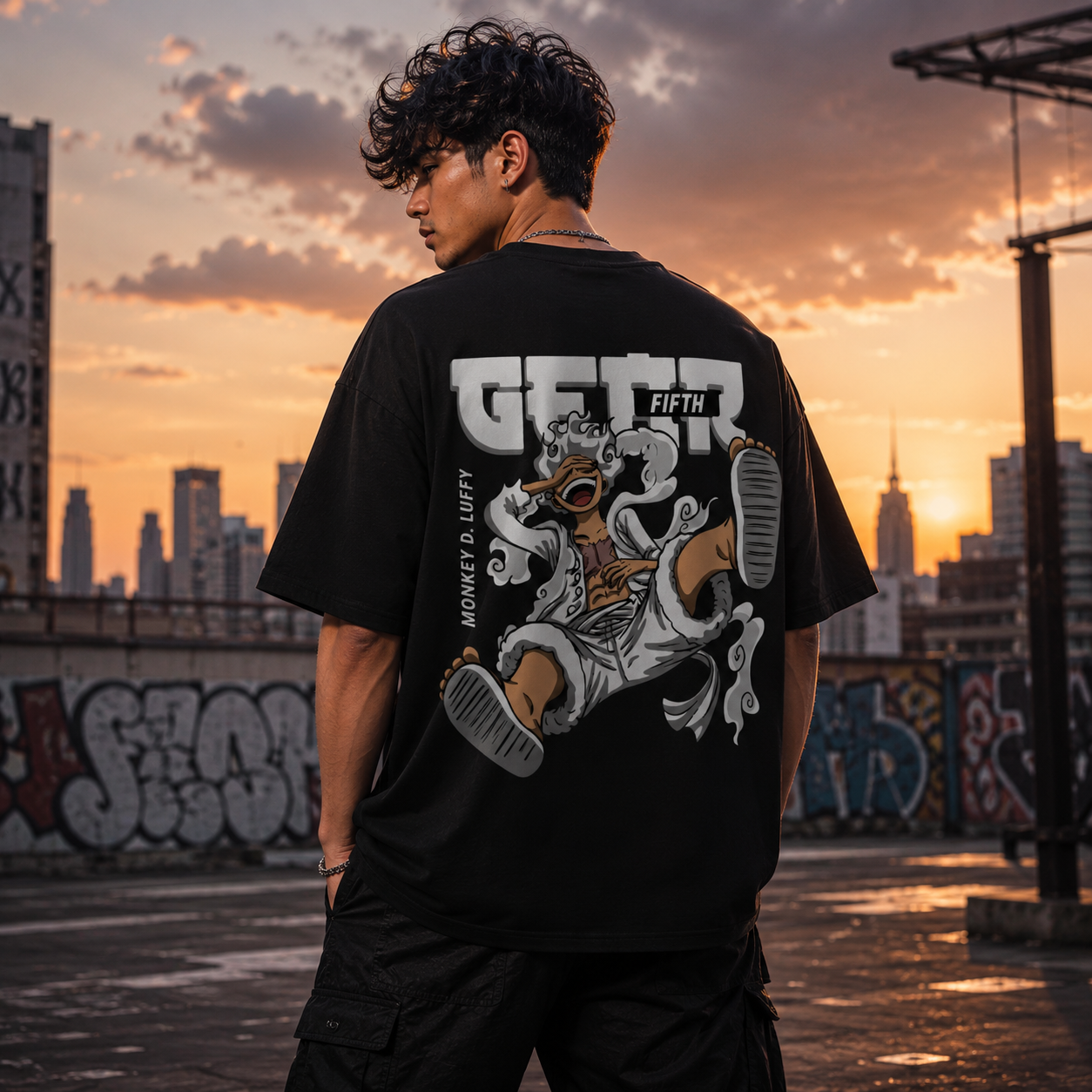 Pure Chaos Black Oversized T-Shirt