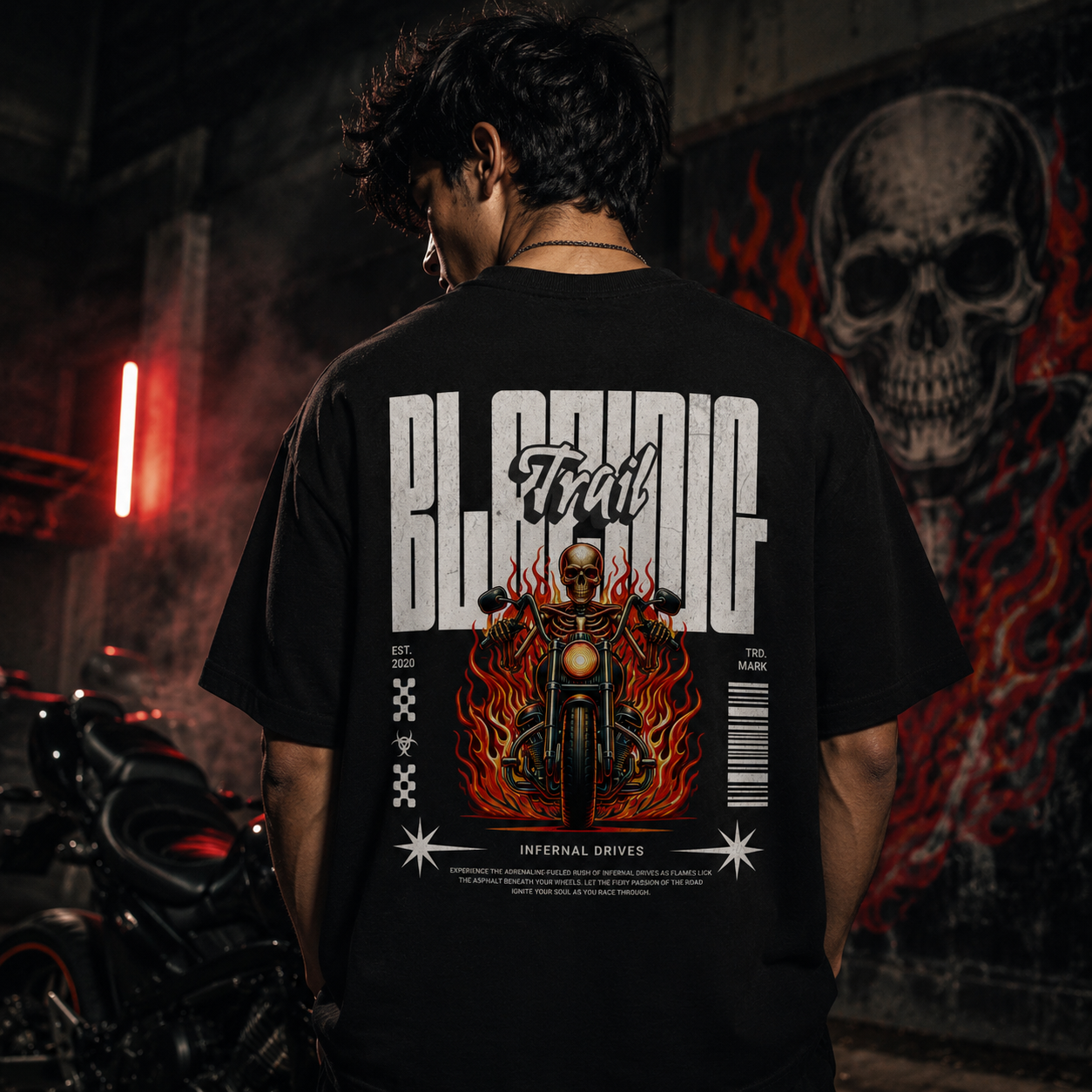 Hell Ride Black Oversized T-Shirt