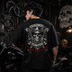 Untamed Spirit Dark Tracker Skull Oversized Black T-Shirt