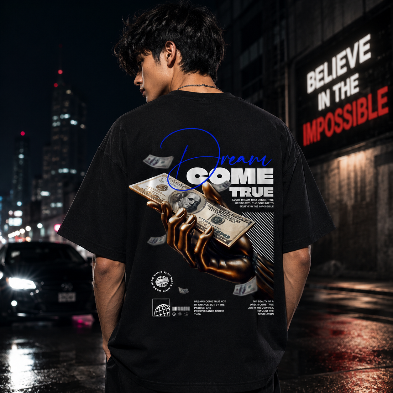 Seraphim Black Oversized T-Shirt