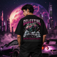 Celestial Racers Black Oversized T-Shirt
