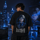 Blue Reaper Black Oversized T-shirt