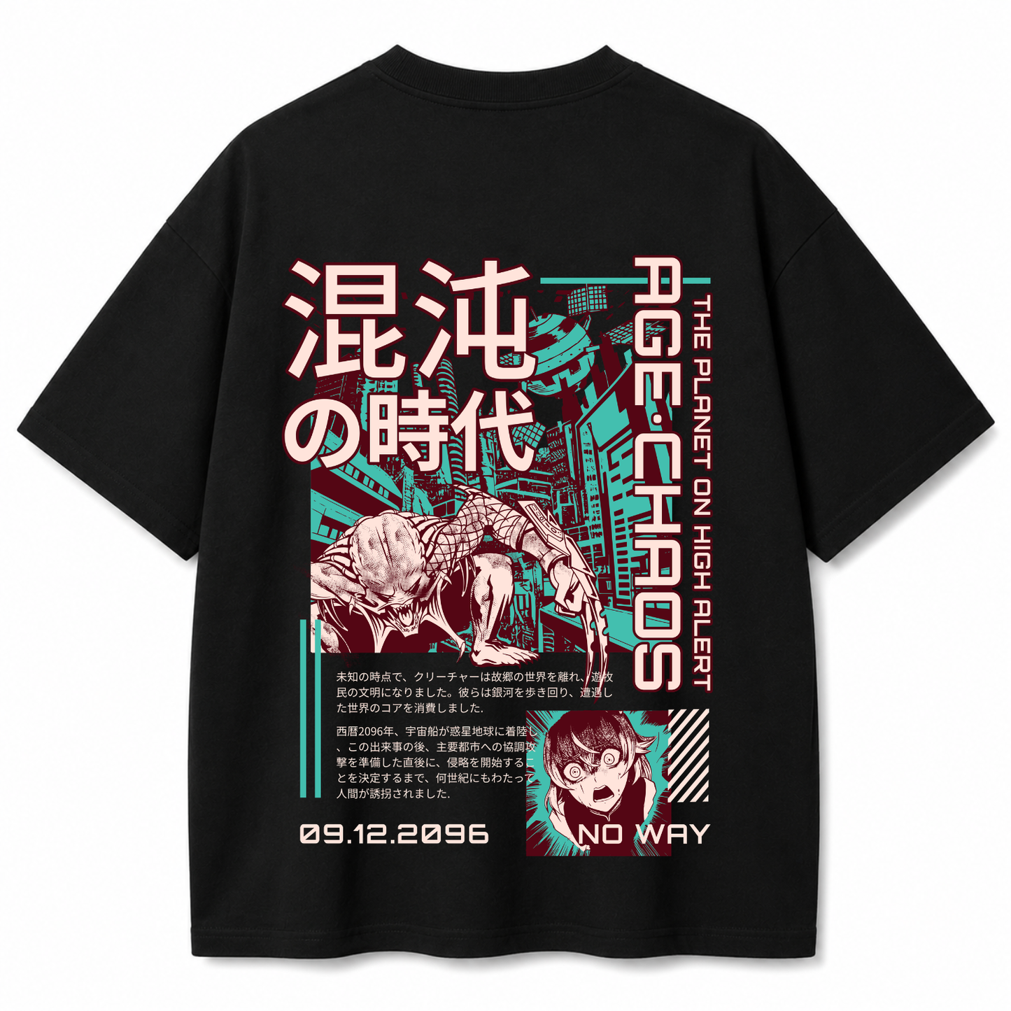 Neo Chaos Black Oversized T-shirt