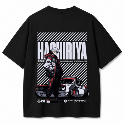 Hashiriya Nights Black Oversized T-shirt