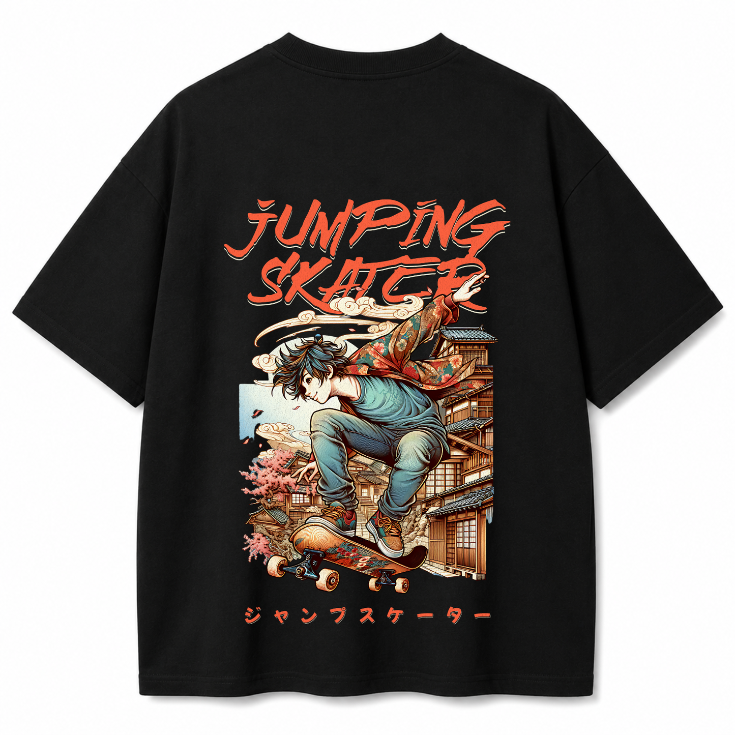 Jump & Flow Black Oversized T-shirt