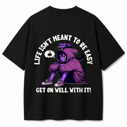 Purple Therapy Black Oversized T-shirt