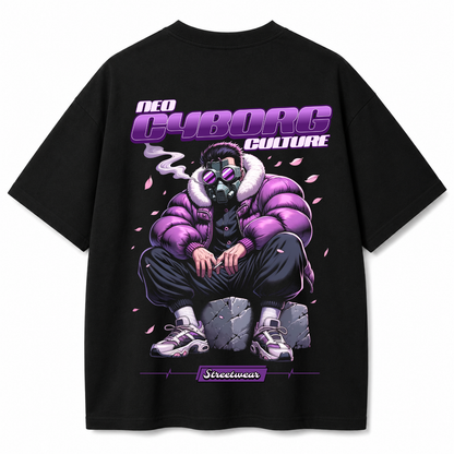 Neo Cyborg Black Oversized T-shirt