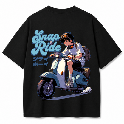 Left Nothing Behind Black Oversized T-shirt
