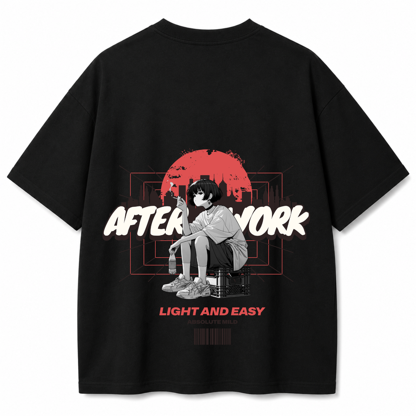 After Work Oversized Black T-Shirt
