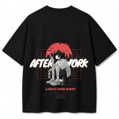 After Work Oversized Black T-Shirt