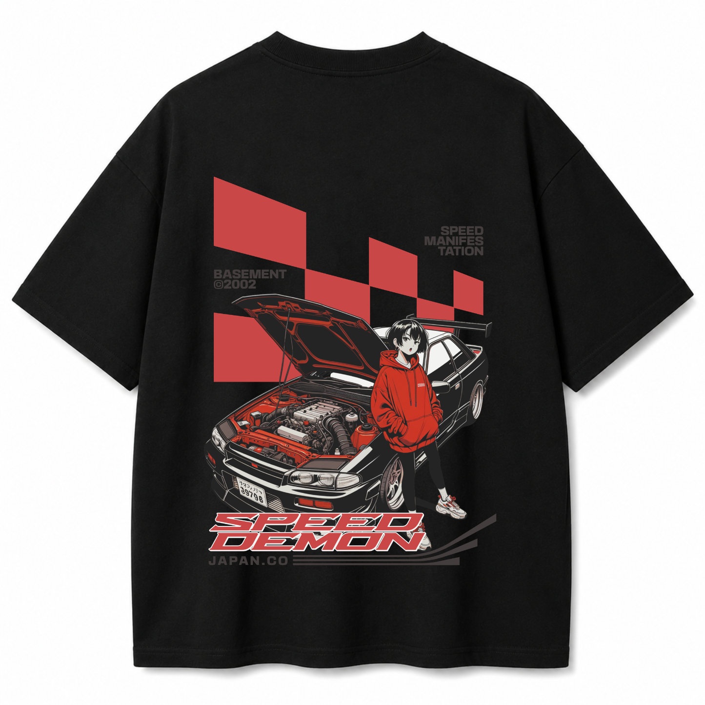 Speed Demon Oversized Black T-Shirt