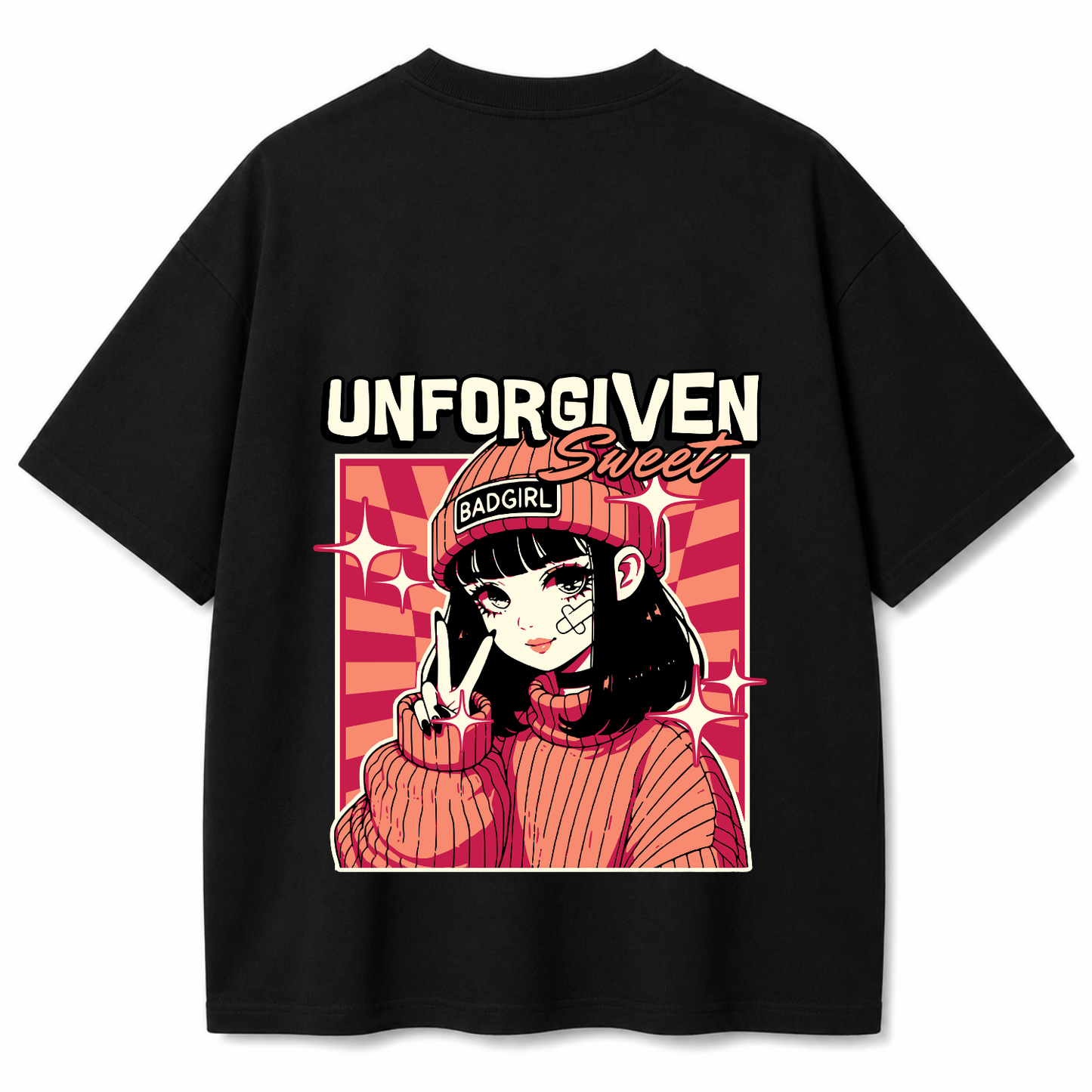 Unforgiven Sweet Oversized Black T-Shirt