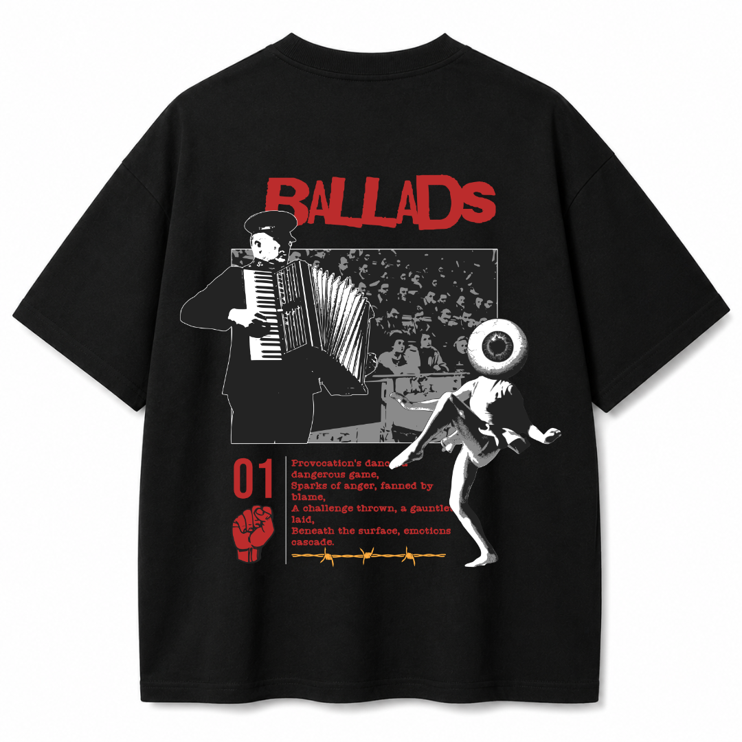 Ballad Riot Black Oversized T-Shirt