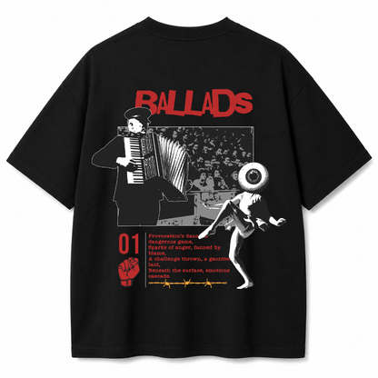 Ballad Riot Black Oversized T-Shirt