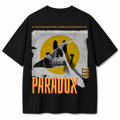 Smile Paradox Black Oversized T-Shirt