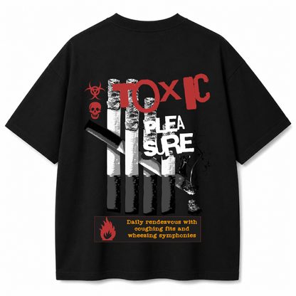 Toxic Habit Black Oversized T-Shirt