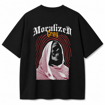 Grim Aura Black Oversized T-Shirt
