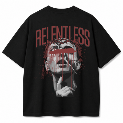 Silent Rage Black Oversized T-Shirt