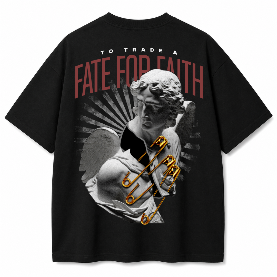 Fallen Faith Black Oversized T-Shirt