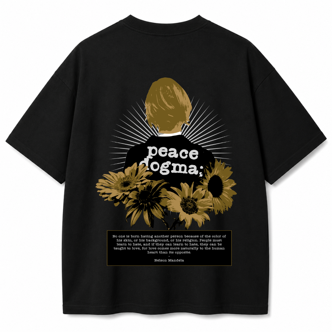 Peace Mode Black Oversized T-Shirt