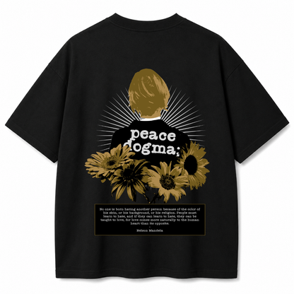 Peace Mode Black Oversized T-Shirt