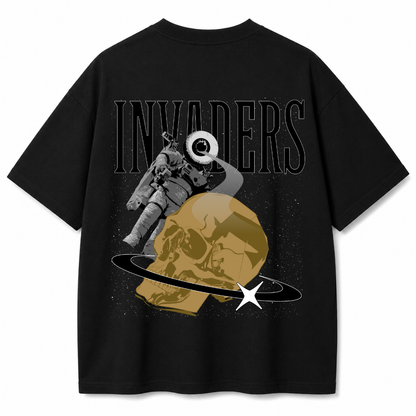 Moon Invader Black Oversized T-Shirt