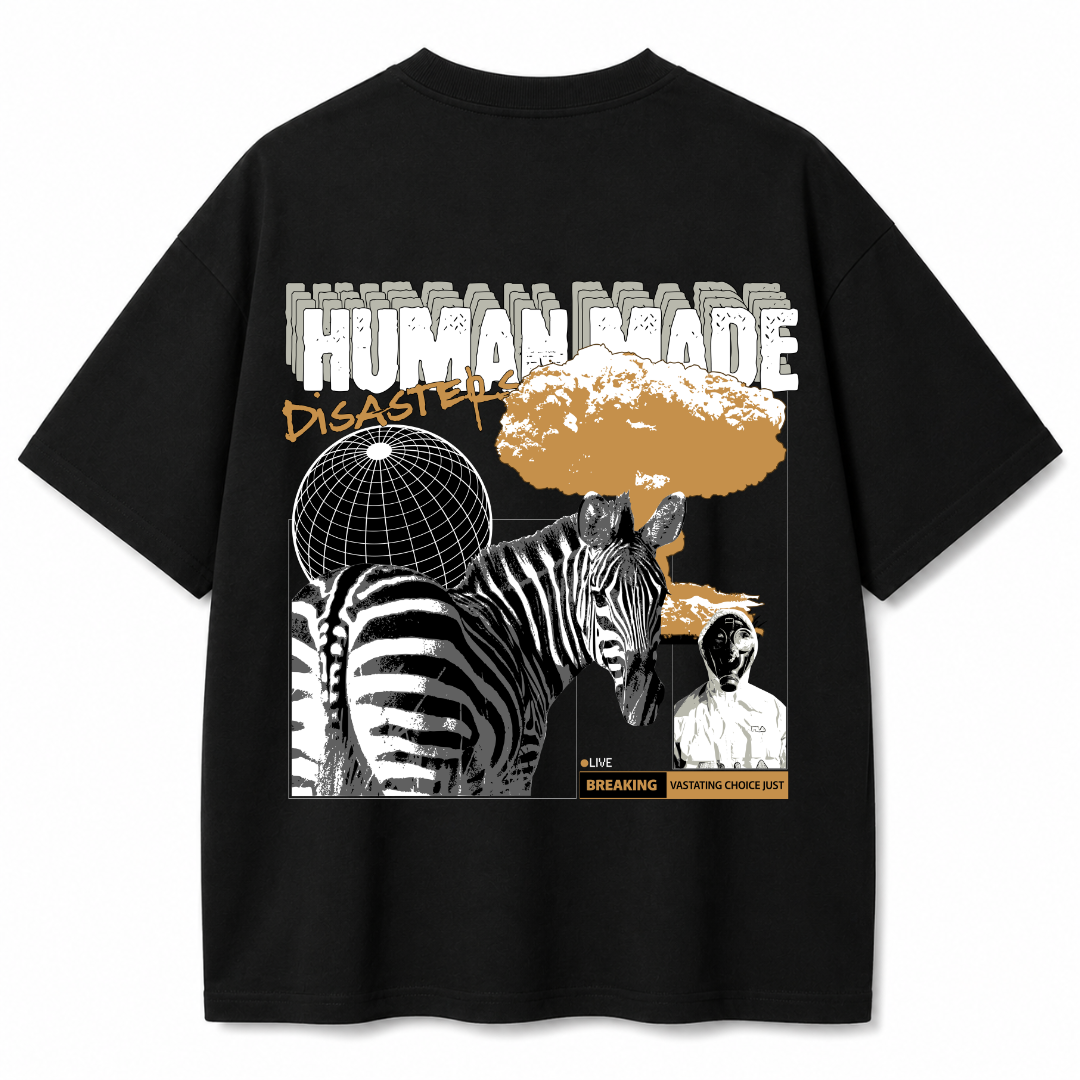 Human Made Disaster Black Oversized T-Shirt
