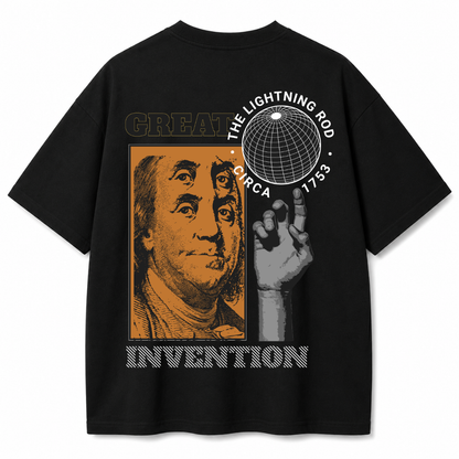 Great Invention Black Oversized T-Shirt