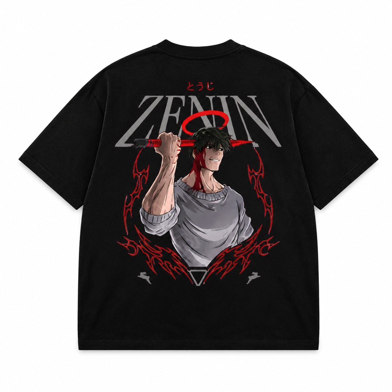 Zenin Blood Halo Oversized Black T-Shirt