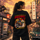 Adventures Oversized Black T-Shirt