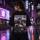 Midnight Drift Oversized Black T-Shirt