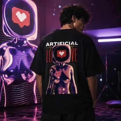 Pixel Crush Black Oversized T-Shirt
