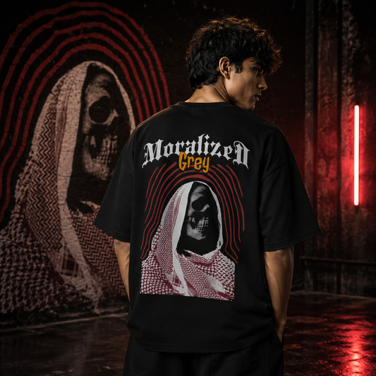 Grim Aura Black Oversized T-Shirt