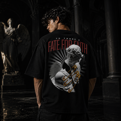 Fallen Faith Black Oversized T-Shirt
