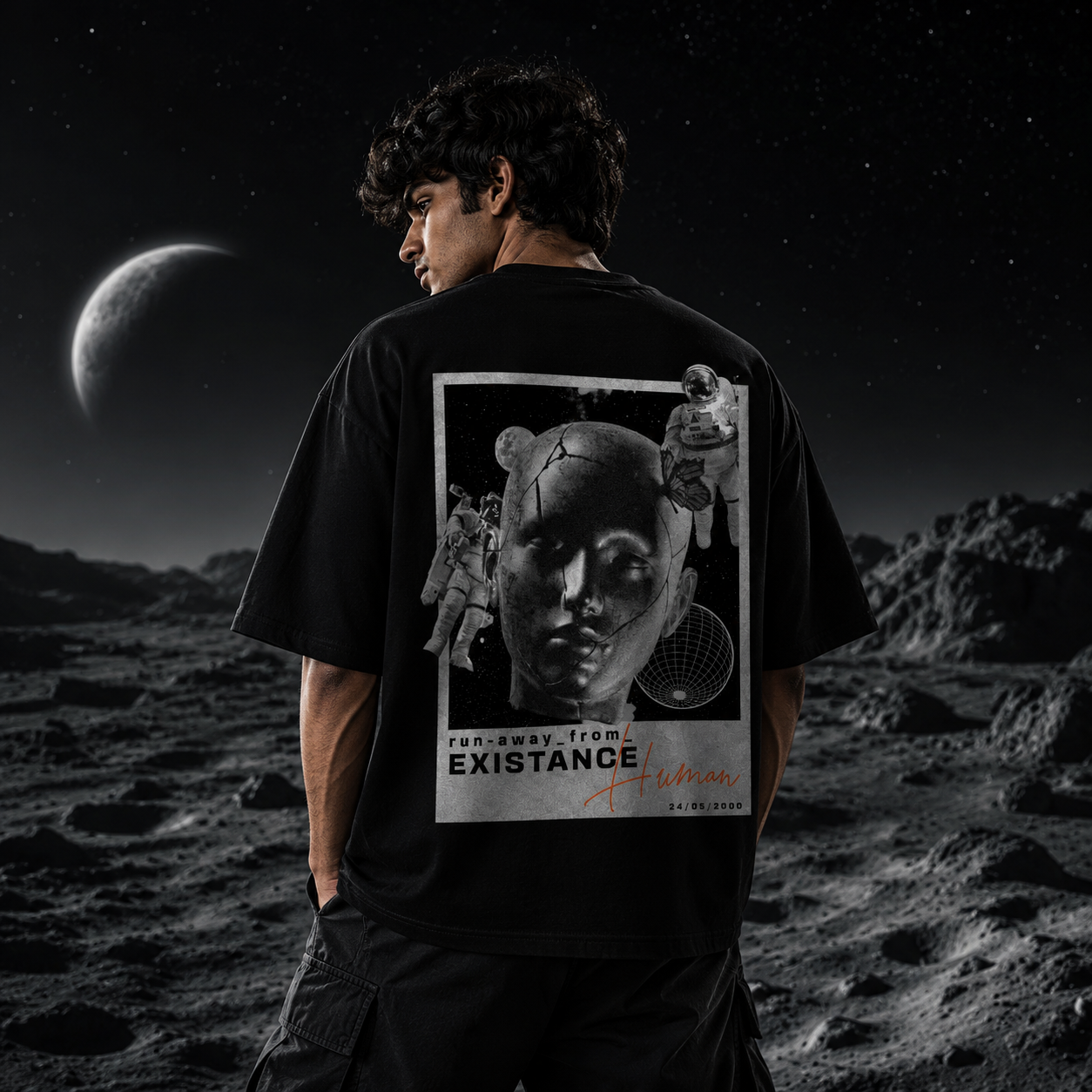 Void Walker Black Oversized T-Shirt