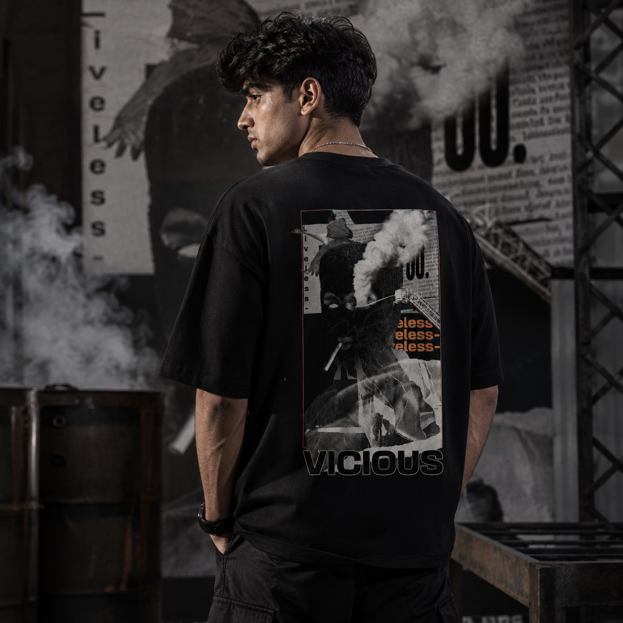 Vicious Soul Black Oversized T-Shirt