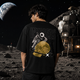 Moon Invader Black Oversized T-Shirt