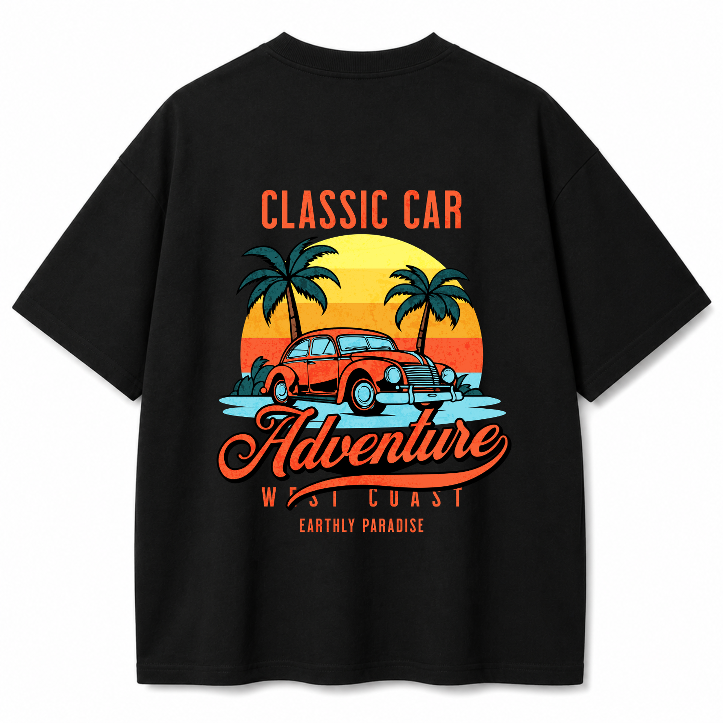 Classic Adventure Black Oversized T-Shirt