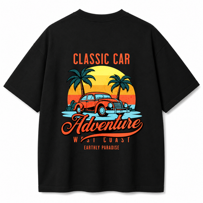 Classic Adventure Black Oversized T-Shirt