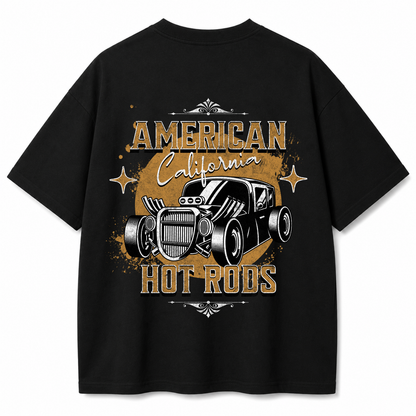 Hot Rods Black Oversized T-Shirt