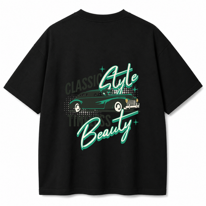 Classic Beauty Black Oversized T-Shirt